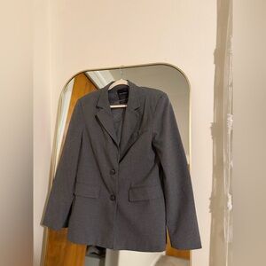 Pull&Bear Women's Gray Blazer and pants